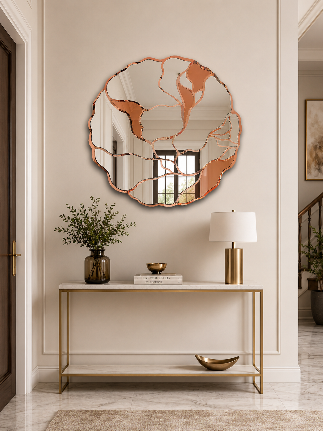 10001 - PG 10001 Bocadolobo Round Shape SS PVD Mirror