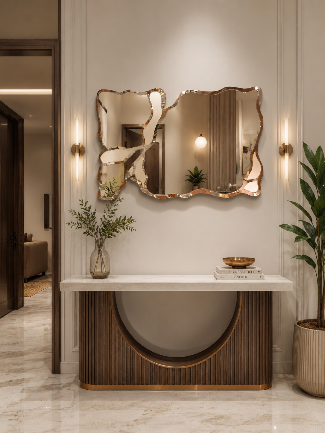 PG 10002 Bocadolobo Rectangle Shape SS PVD Mirror