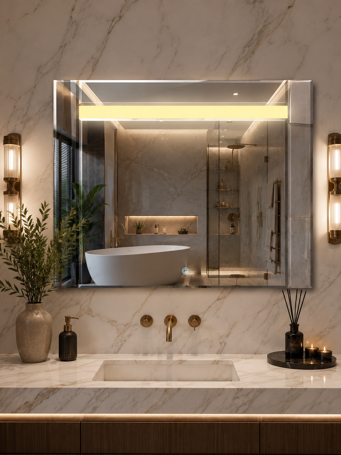 DG-126A - Rectangle Shaepe Acrylic LED MIRROR