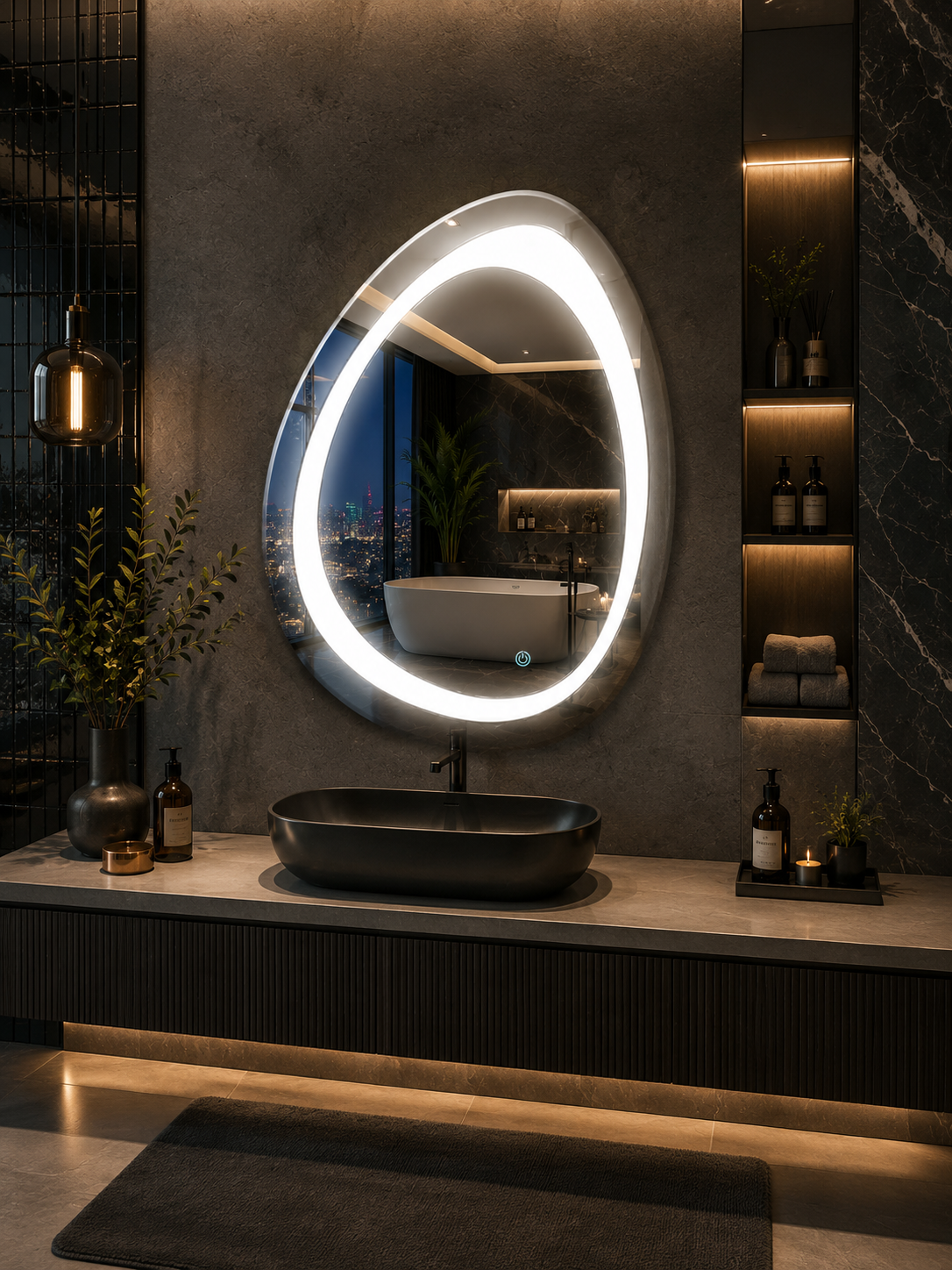 DG-165OS- LED Mirror with Odd shape & V-Groove