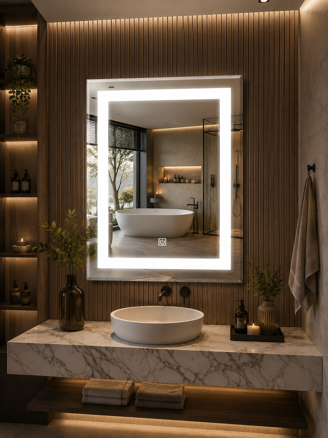 DG-169- LED Mirror with Leaser Etching Design