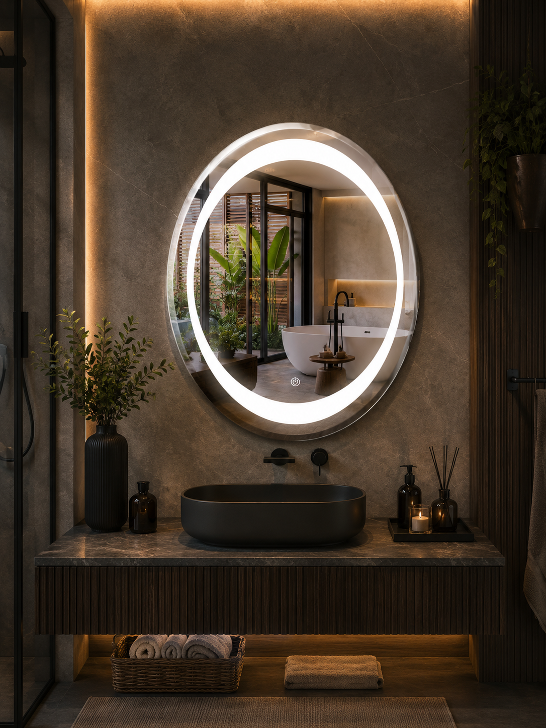 DG-170- LED Mirror with Leaser Etching Design