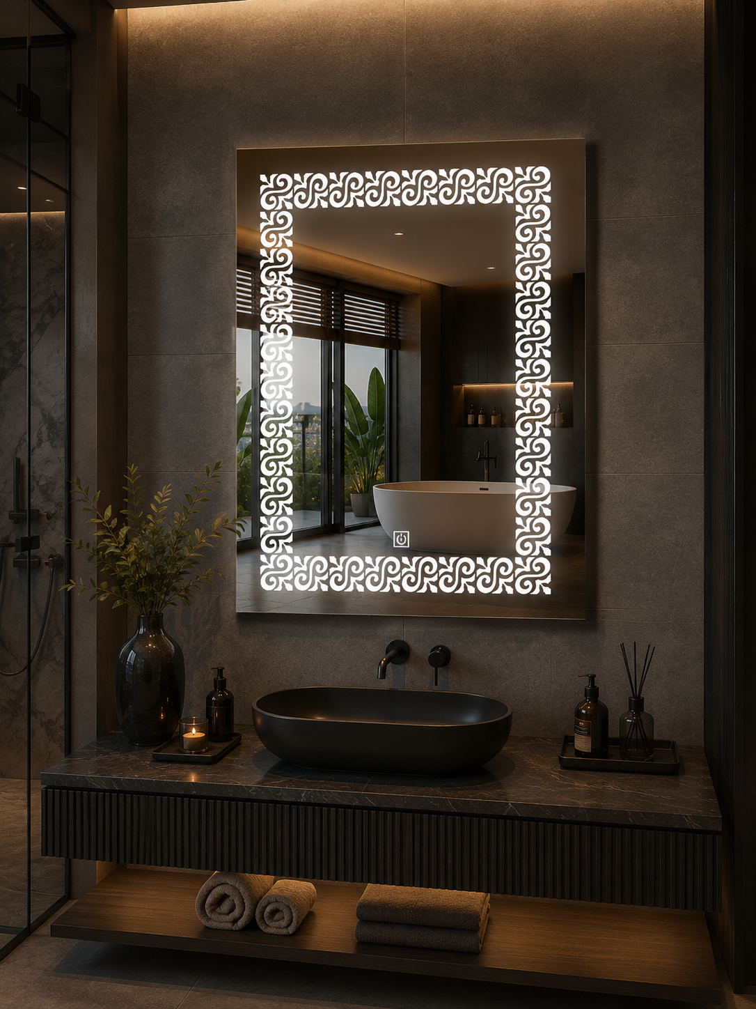 DG-171- LED Mirror with Leaser Etching Design