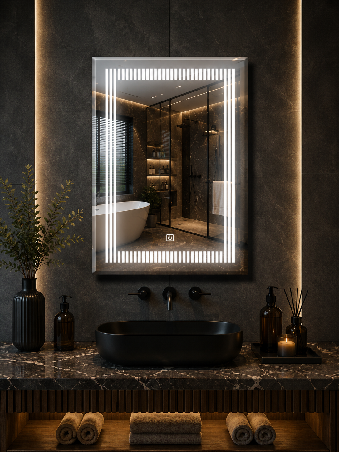 DG-176- LED Mirror with Leaser Etching Design