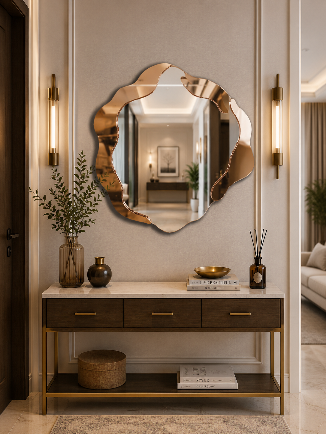 PG 10027 asymmetric Shape SS PVD Mirror