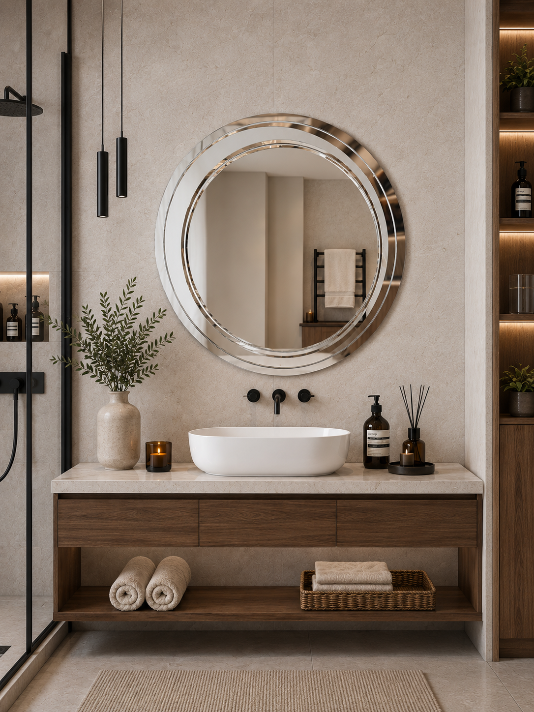 PG 10030 Double Ring SS PVD Mirror