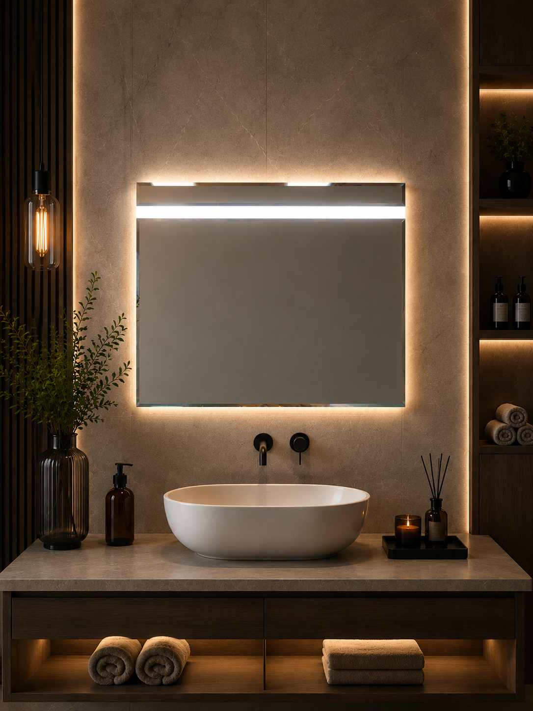 DG-117A - Rectangle Shaepe Acrylic LED MIRROR