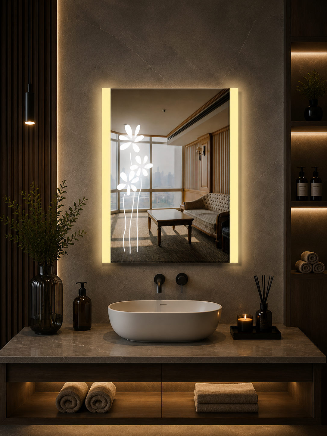 DG-121A - Rectangle Shape Acrylic LED MIRROR