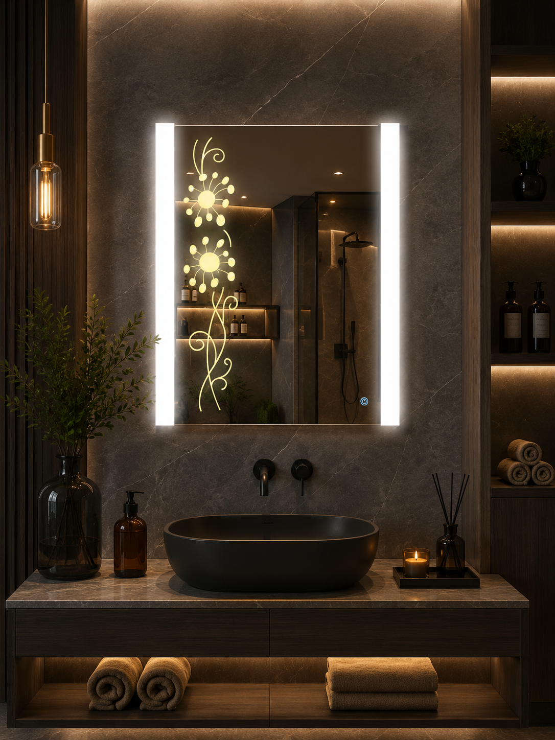DG-123A -Rectangle Shape Acrylic LED MIRROR