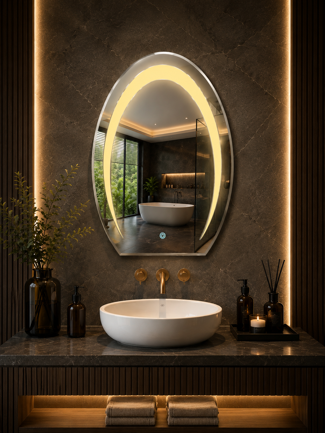 DG-156LE- LED Mirror with Leaser Etching Design