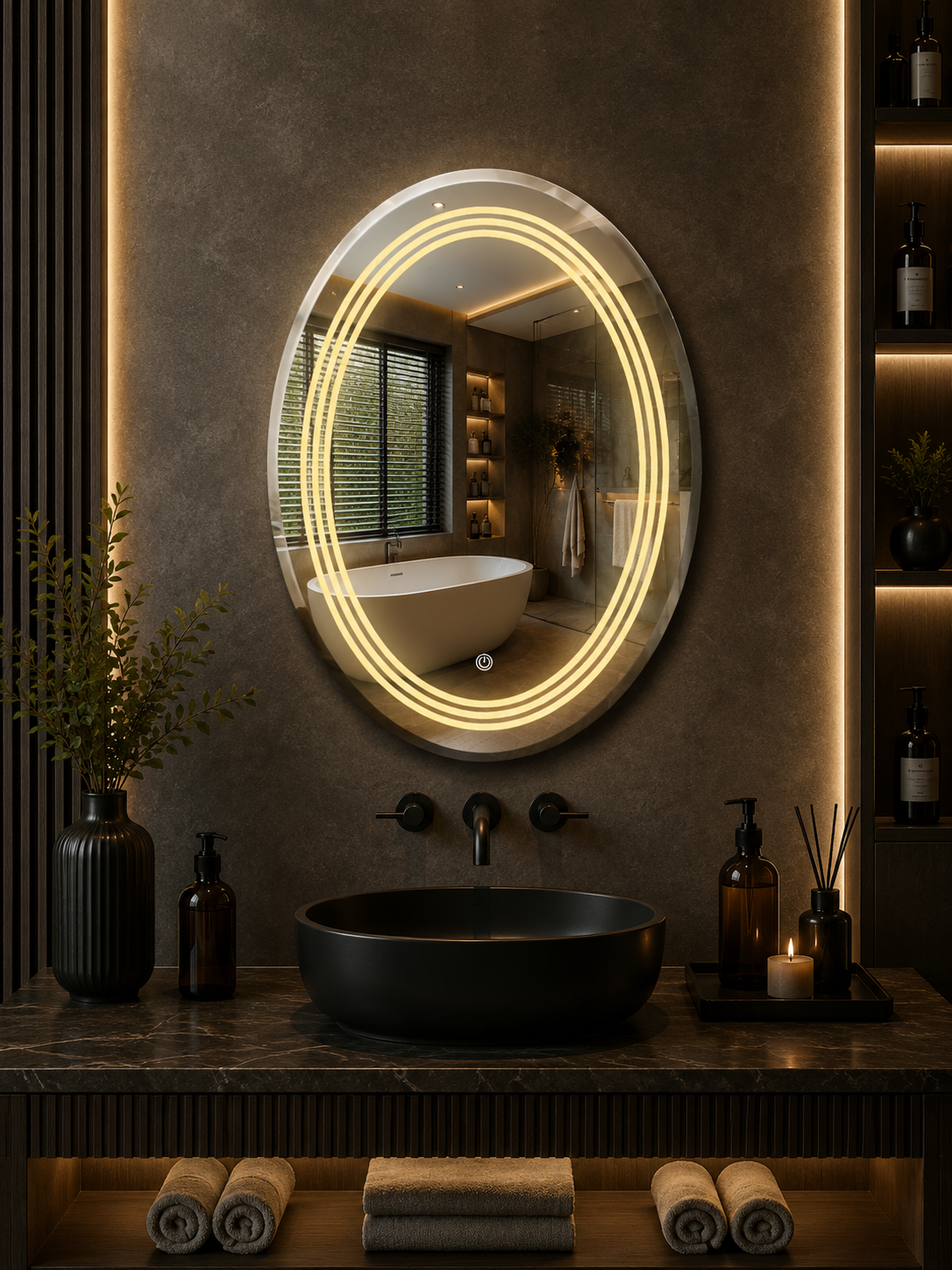 DG-179- LED Mirror with Leaser Etching Design