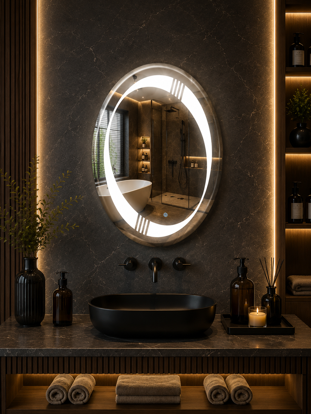 DG-181- LED Mirror with Leaser Etching Design